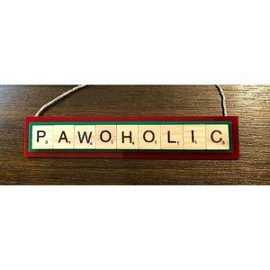 Pawoholic Paw Christmas Ornament Scrabble Tiles Pet Dog Cat Bird Fish